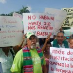 Organizaciones comunitarias realizan gran-marcha en reclamo la reconstrucción de la carretera Presa de Tavera