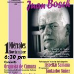 Realizarán acto de conmemoración en honor del Profesor Juan Bosch en el Comisionado Dominicano de Cultura