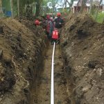 CORAAMOCA Realiza amplicación  de redes de agua potable en GUAUCI