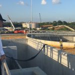 Presidente conoce avances de la Estación Depuradora de Aguas Residuales del río Ozama