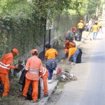 Brigadas municipales trabajan en limpieza trayecto Vertedero de Rafey reforestan zona.