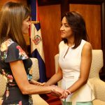 Primera Dama Cándida Montilla de Medina despide en aeropuerto a la reina de España Letizia Ortiz de Borbón