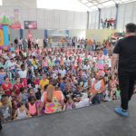 Niños Los Salados disfrutan Mañana Divertida por disposición alcalde Abel Martínez.