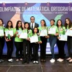 Andrés Navarro reconoce estudiantes ganadores Olimpíadas de Matemática, Ortografía y Lectura