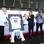 Presidente Medina asiste a inicio operaciones Academia de Béisbol Rangers de Texas, en Boca Chica